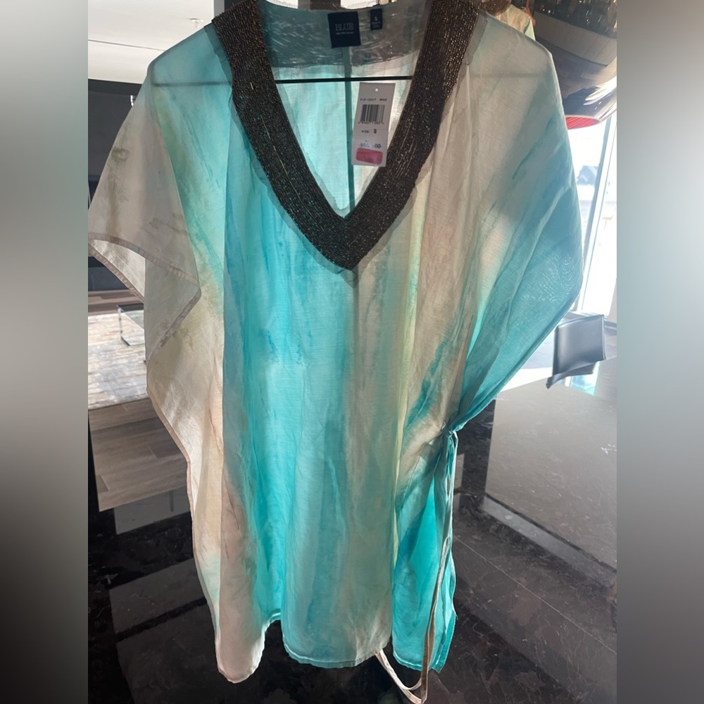 Blue ( Saks house brand) beaded tunic